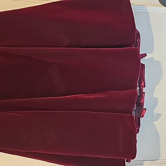 L A Glo Vintage Halter Maroon Dress - Picture 3 of 9